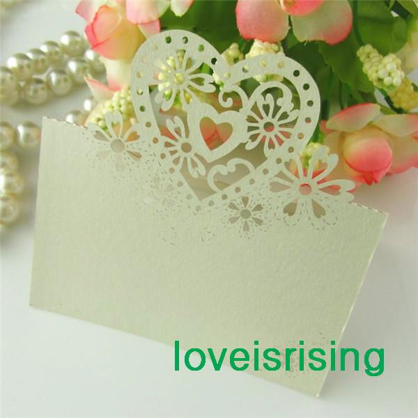 High Quality--50pcs Ivory Color Laser Cut Place Cards Wedding Name Cards For Wedding Party Table Decoration--Factory Directly Sell