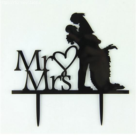 Romance Propose Marriage Acrylic Mr & Mrs In Cake Top Wedding Cake Decorations Cheap Cake Topper Wedding Party Festival Decorations Cheap