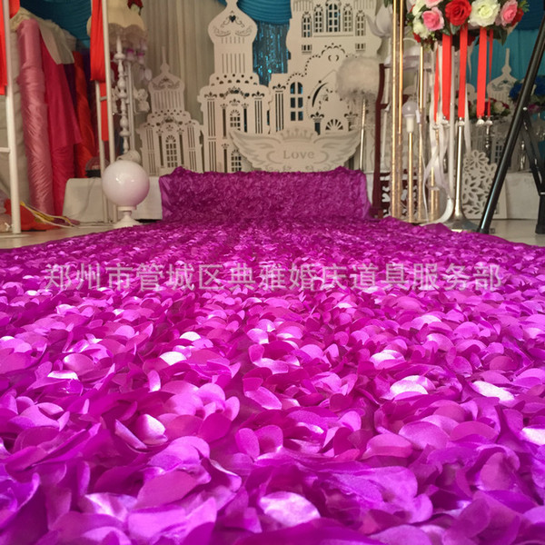 2016 New 3D Flower Wedding Decorations Rose Cheap Modest Fashion Wedding carpet Hot Sale Fashion Colorful Elegant 1.5M Wide