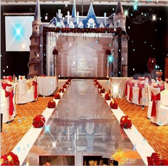 10m Per lot 1m Wide Shine Silver Mirror Carpet Aisle Runner For Romantic Wedding Favors Party Decoration 