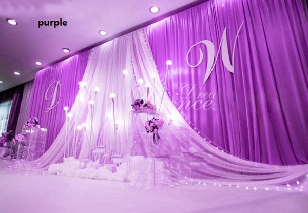 Background drop Wedding Party Stage Celebration Background Satin Curtain Drape Pillar Ceiling Backdrop Marriage decoration Veil WT079