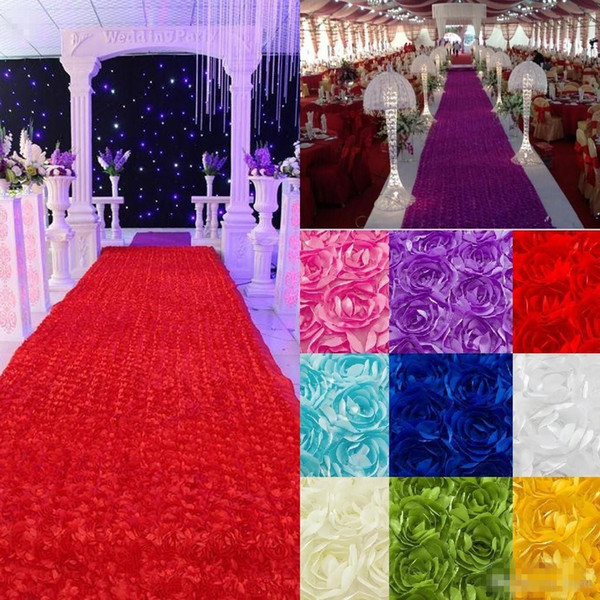 Wedding Table Decorations Background Wedding Favors 3D Rose Petal Carpet Aisle Runner For Wedding Party Decoration Supplies Free Shipping