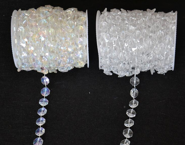 30 Meters Diamond Crystal Acrylic Beads Roll Hanging Garland Strand Wedding Birthday Christmas Decor DIY Curtain WT052