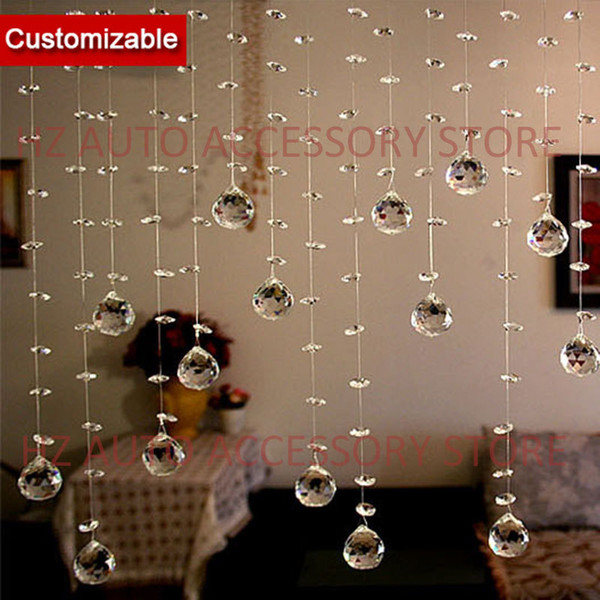 Free shipping 10 strands/lot, Crystal Beads Strand Curtain for home entranceway partition indoor decoration and room divider wedding centerp