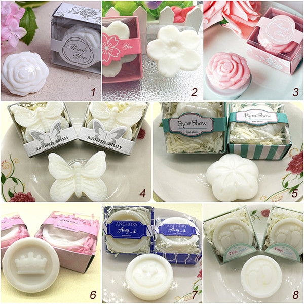 Wedding Favors Gifts Baby Shower Flower Crown Shaped Scented Soap Wedding Favor 8 Designs Wedding Party Stuff Favors Supplies