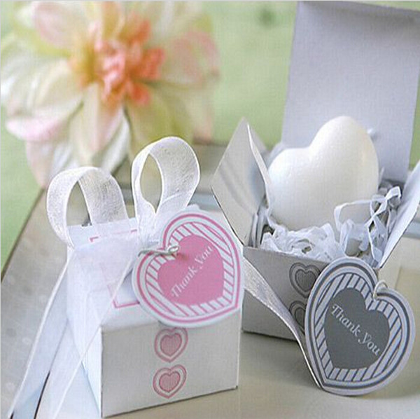Creative Heart Shaped Mini Handmade Soap With THANK YOU Card Wedding Party Favor Gifts 2015 New Hot Sale Free Shipping