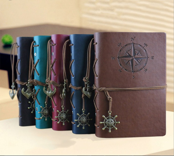 Wholesale Vintage PU Leather A6 Travel Journal Travelling Diary Book Notepads Notebook Fans Collection Best Gift For Kids Students