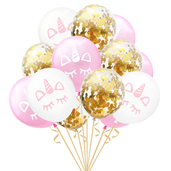 Unicorn Party Balloons Birthday Wedding Engagement Decorations Kids Pink White Cartoon Unicorn Latex Balloons