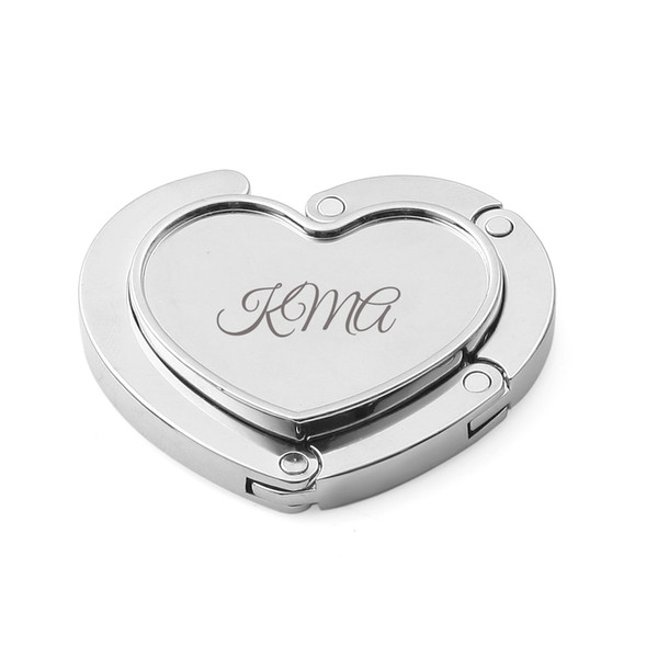 Pack of 10 BridesMaids Gift Personalized Heart Purse Valet Hangers , Unique Bag Hooks for Girl Friends, Her Birthday