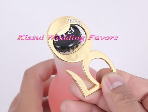 (20 Pieces/lot) 50th Wedding and Party Anniversary favors of 50th Design Gold bottle opener for bridal shower Party favors
