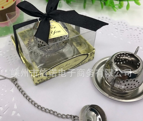 10pcs/lot Tea Strainer Stainless Steel Round Teapot Tea filter Party Favors And Gifts Wedding Crafts Decoration Guests Presents