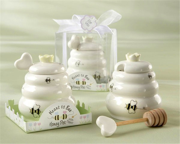 Ceramic Meant to Bee Honey Jar Wedding Favors And Gifts For Guests Souvenirs Decoration Event & Party Supplies