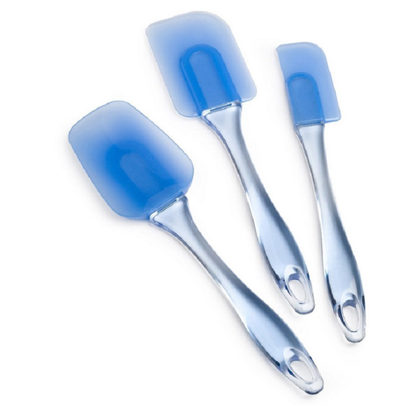 Blue Kitchen Tool Easy Flex 3-Piece Silicone Spatula Set Wedding Gift Guest Favors