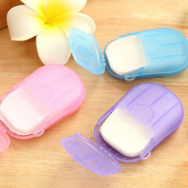 2016 Beautiful wedding gifts Washing Hand Bath Travel Scented Slice Sheets Foaming Box Paper Soap 