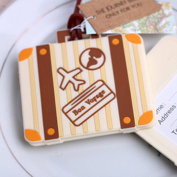 Bon Voyage Luggage Tag Wedding Favors Travel Cards Cute Gift Cheap Practical Unique Wedding Small Party Favors New