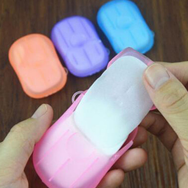 2016 new Beautiful wedding gifts Washing Hand Bath Travel Scented Slice Sheets Foaming Box Paper Soap 