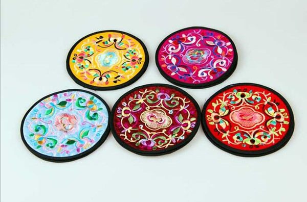 Ethnic embroidered cup mat Wedding Favors Fine Gifts Chinese classical charm teacup mat heat insulated pad