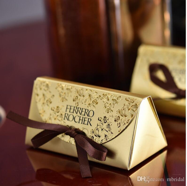 Wedding Candy Boxes 9.8*4.7*5 CM Paper Boxes Glitter New Wedding Party Favors And Gifts Candy Box