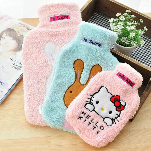 Cartoon rabbit warm plush water injection rubber explosion-proof hot water bottle hand warmer warm water bag wedding gift