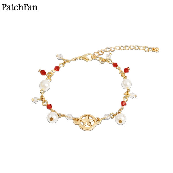 12pcs/lot Patchfan Japenese Sailor Moon Stars crystal Angel Charms Bracelet For Kids Women ajustable bracelet party favor A1095