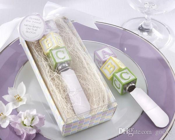 New Baby on the Block Alphabet Block Spreader 80PCS/LOT wedding baby shower favor birthday party gifts Free 