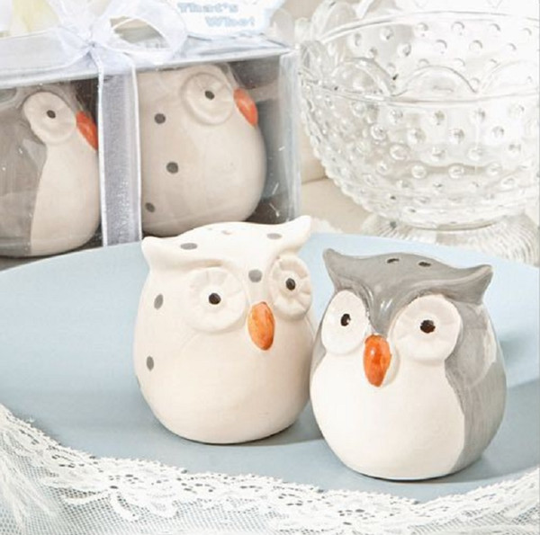 Latest European Wedding & Event Party Favors Gift Kitchen Tools Salt & pepper Shaker with Retail packing 10pcs 10 Designs For U Pick