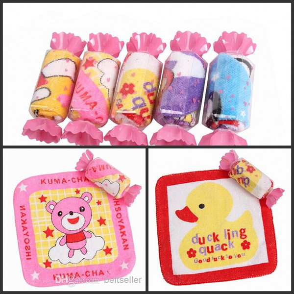 Lovely Cartoon candy cake towel 20*20cm Square Towel Wedding Birthday Souvenirs Gifts Favor Baby Shower Towel free shipping