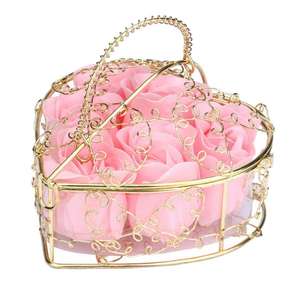 6 Roses Scented Rose Flower Petal Bath Body Soap Wedding Party Gift Rose Flower Soap Wedding Decoration Creative Valentine's Day gift