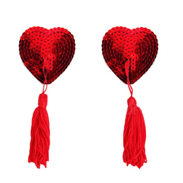 1Pair Sexy Sex Toys Women Toy Sequin Tassel Breast Bra Nipple Cover Pasties Stickers Petals For Adult Games Party Favors