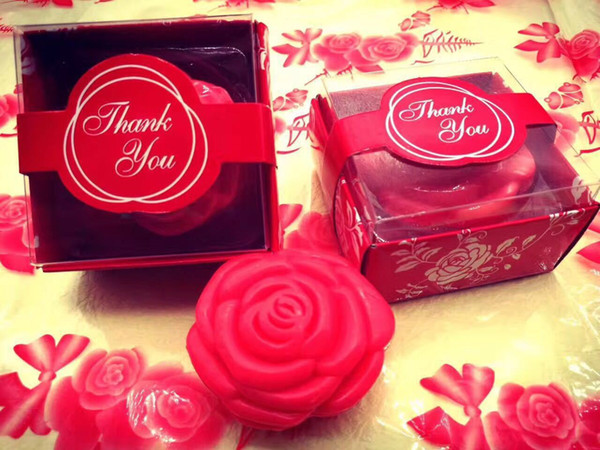 Hot rose soap for wedding favors soap gift for bridesmaids groomsmen guests flower girls wedding party favors gifts box