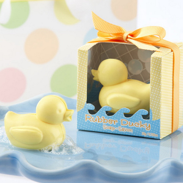 Adorable Rubber Ducky Baby Shower Soap Scented Party Duck Savon For wedding favor gifts DHL 