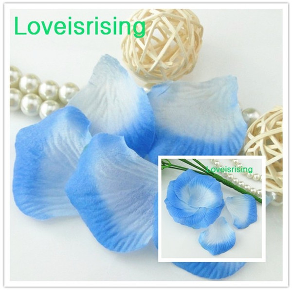 Free Shipping--10 packs(1440pcs) Baby Blue Non-Woven Fabric Artificial Rose Flower Petal For Wedding Party Favor Decor