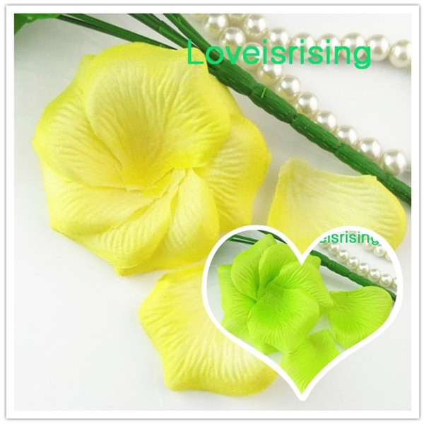 5 packs(720pcs) Yellow Non-Woven Fabric Artificial Rose Flower Petal For Wedding Party Favor Decor-Free Shipping