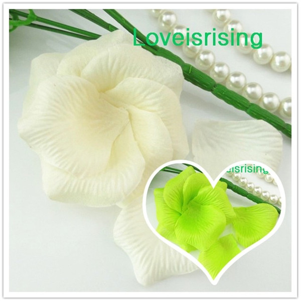 5 packs(720pcs) Ivory Non-Woven Fabric Artificial Rose Flower Petal For Wedding Party Favor Decor-Free Shipping