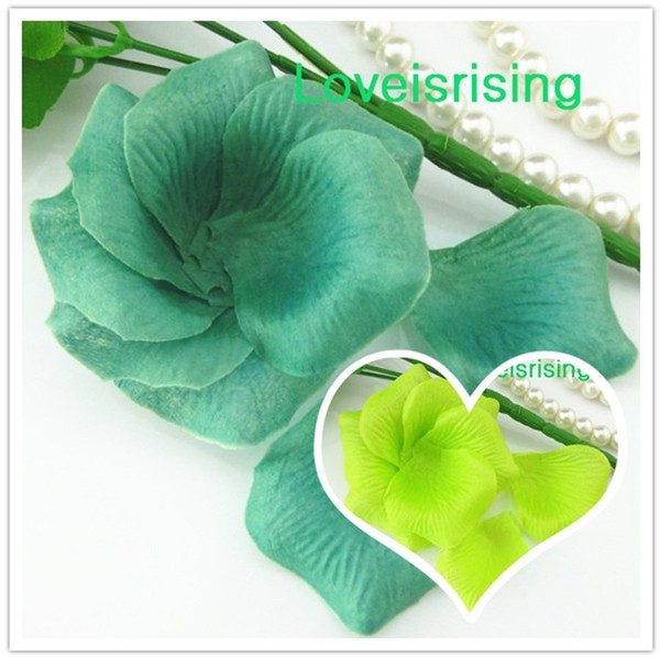 5 packs(720pcs) Green Non-Woven Fabric Artificial Rose Flower Petal For Wedding Party Favor Decor-Free Shipping