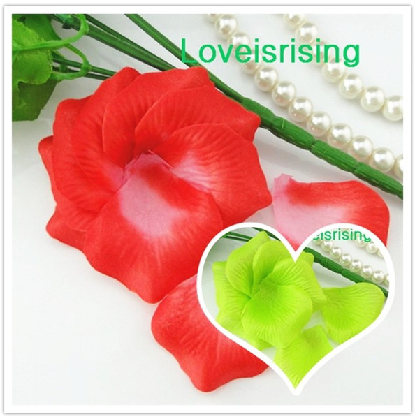 5 packs(720pcs) Red-White Non-Woven Fabric Artificial Rose Flower Petal For Wedding Party Favor Decor-Free Shipping