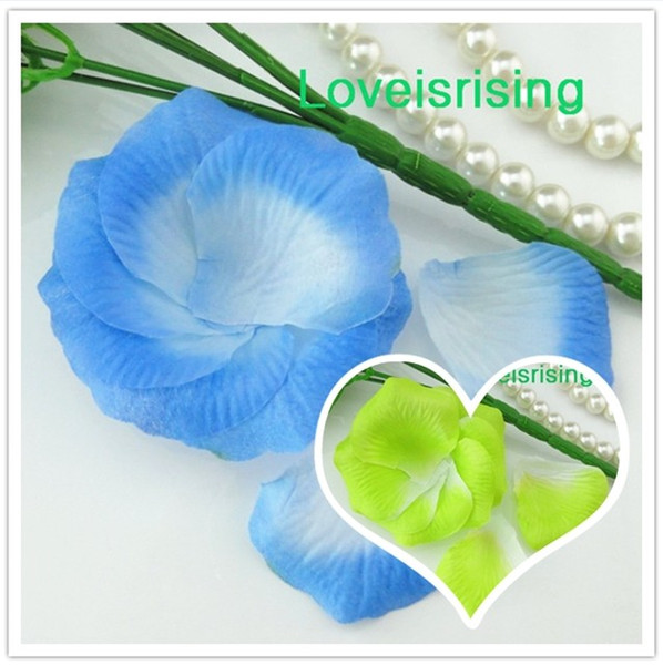 5 packs(720pcs) Sky Blue Non-Woven Fabric Artificial Rose Flower Petal For Wedding Party Favor Decor-Free Shipping