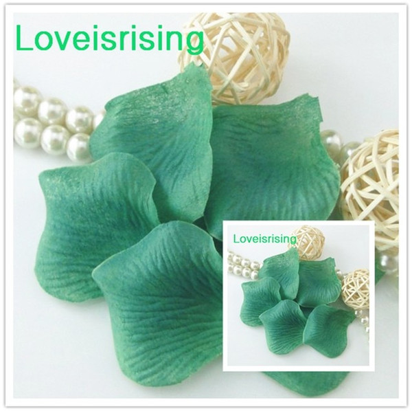 Free Shipping--10 packs(1440pcs) Green Non-Woven Fabric Artificial Rose Flower Petal For Wedding Party Favor Decor