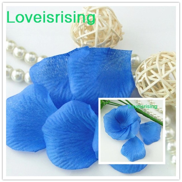 Free Shipping--10 packs(1440pcs) Blue Non-Woven Fabric Artificial Rose Flower Petal For Wedding Party Favor Decor