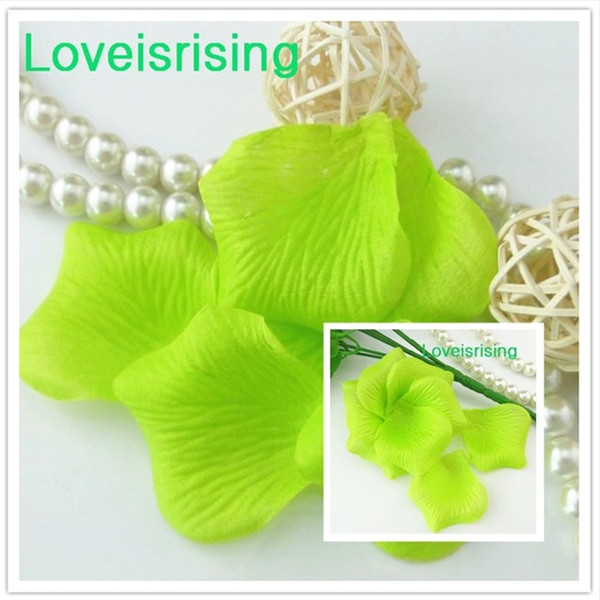 Free Shipping--10 packs(1440pcs) Apple Green Non-Woven Fabric Artificial Rose Flower Petal For Wedding Party Favor Decor