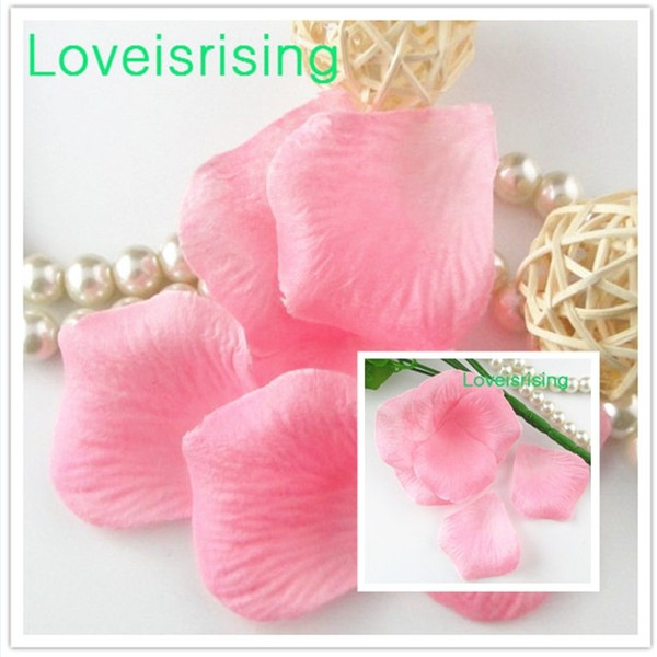 Free Shipping--10 packs(1440pcs) Pink Non-Woven Fabric Artificial Rose Flower Petal For Wedding Party Favor Decor