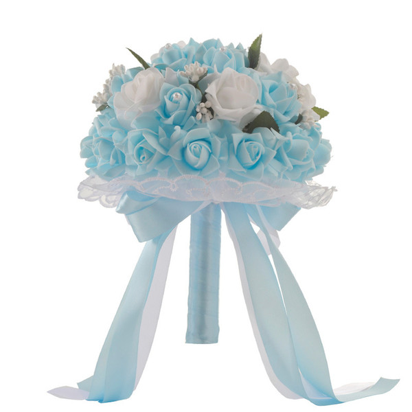 2019 NEW Arrival Bridal Bouquets Light Blue / Pink/ Red/ Purple Bridal Bouquets Free Shippintg Wedding Accessories