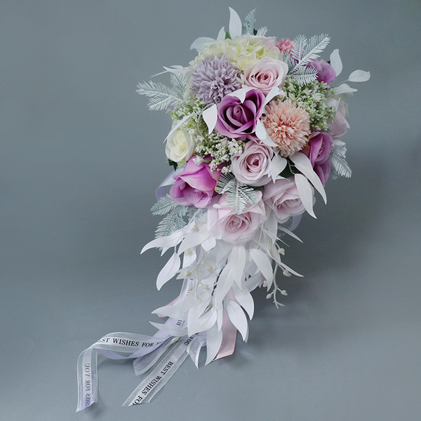 Fancy Bouquets New Arrival 2019 Bridal Bouquets High Quality Wedding Accessories Flowers Cheap 22 * 40 cm