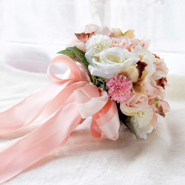 Fairy Bridal bouquets pink wedding accessories bridal flowers 2018 New Arrival Free Shipping Wedding Bouquets