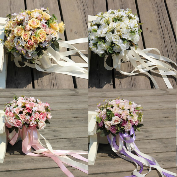 Stunning Bridal Bouquets Red,Pink,Green,Light Purple Fancy Wedding Flowers Bouquets High Quality New Arrival