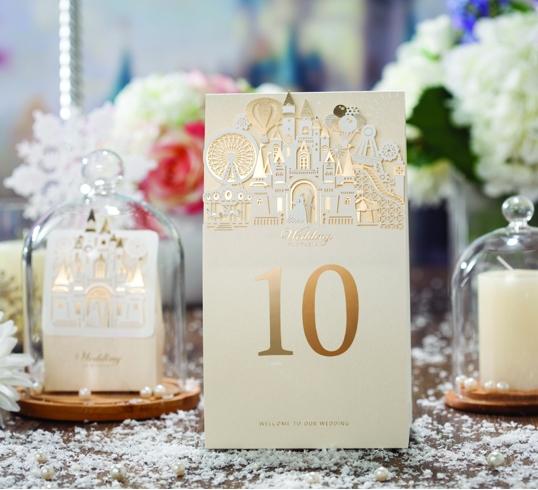 Place cards for Wedding Table Number Cards Romantic Sweet Castle Place Card Wedding Supplier Free Shipping