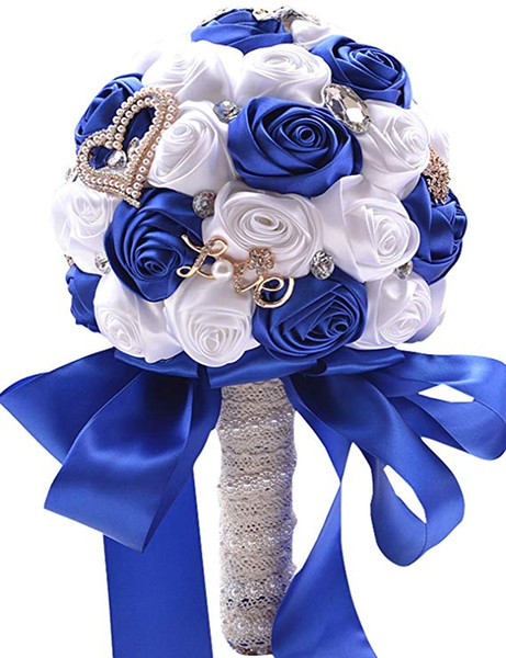 Clearbridal Artificial Flowers Silk Rose Bridal Wedding Bouquet WF036RB