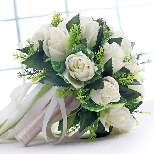 Popodion buque de noiva wedding bouquets white roses bridal white bouquet wedding flowers bridal bouquets dhWAS10011