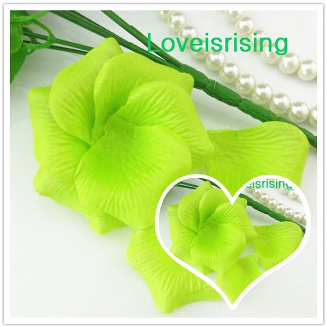 5 packs(720pcs) Apple Green Non-Woven Fabric Artificial Rose Flower Petal For Wedding Party Favor Decor-Free ShippingW
