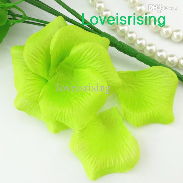 10 packs(1440pcs) Apple Green Non-Woven Fabric Artificial Rose Flower Petal For Wedding Party Favor Decor-Free Shipping